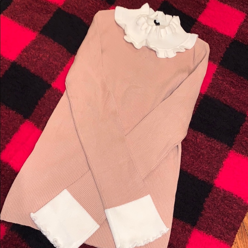 Nude mini dress
